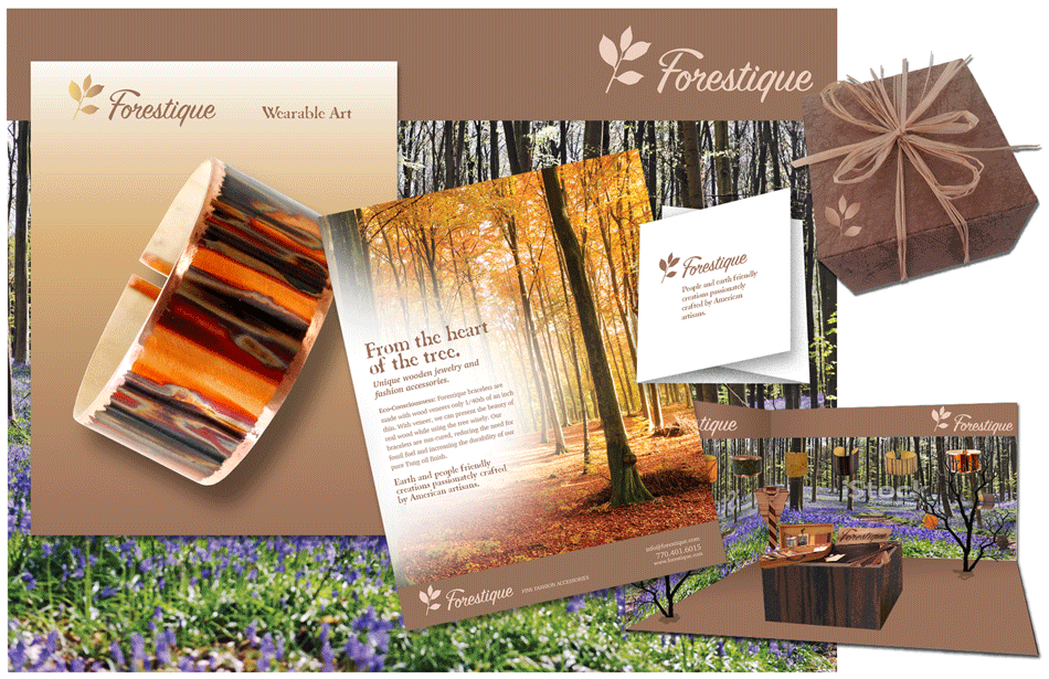 Forestique Logo and marketing pieces