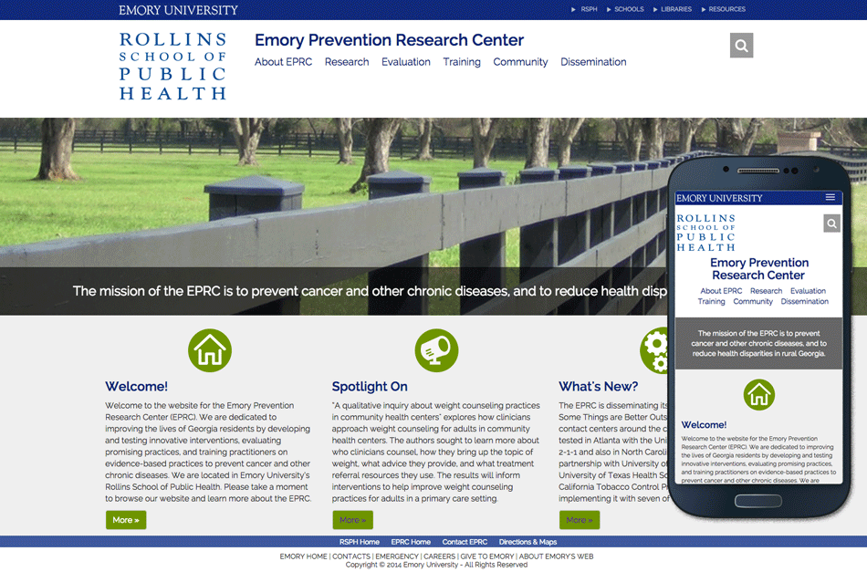 Emory Prevention Research Center website